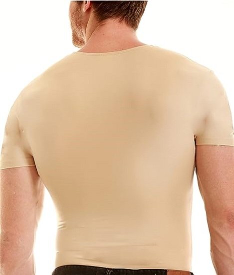 Men’s Slimming Compression Body Shaper V-Neck for Back Support